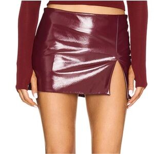 Demi Mini Skirt in Dark Red